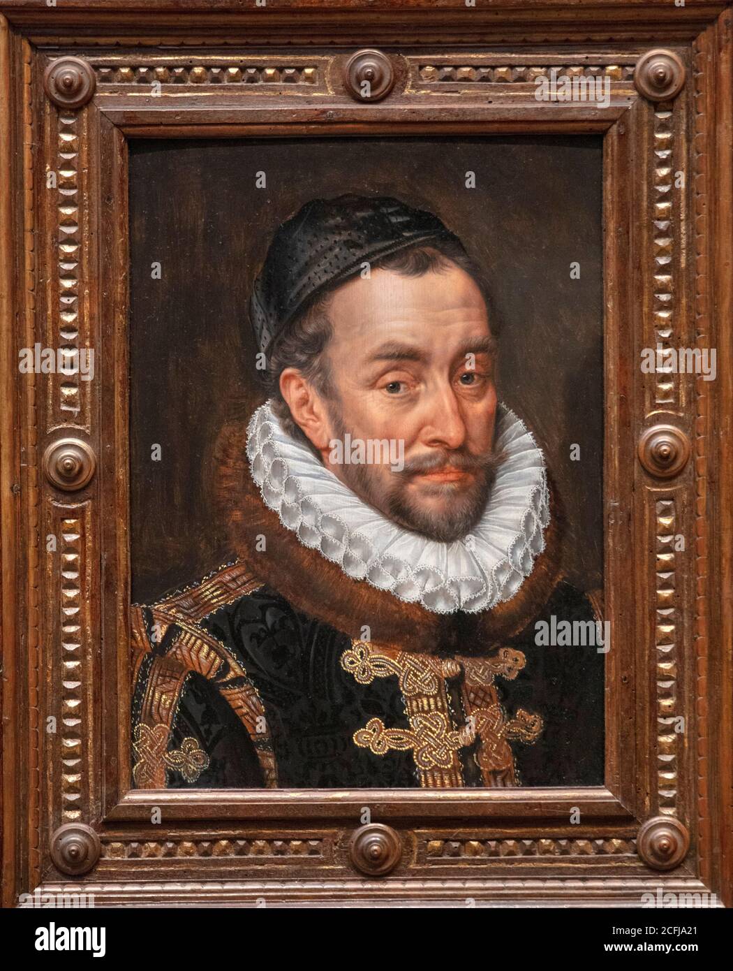 Niederlande, Amsterdam, Rijksmuseum. Porträt von Wilhelm I., Prinz von Oranje. Adriaen Thomas Key 1579. Stockfoto