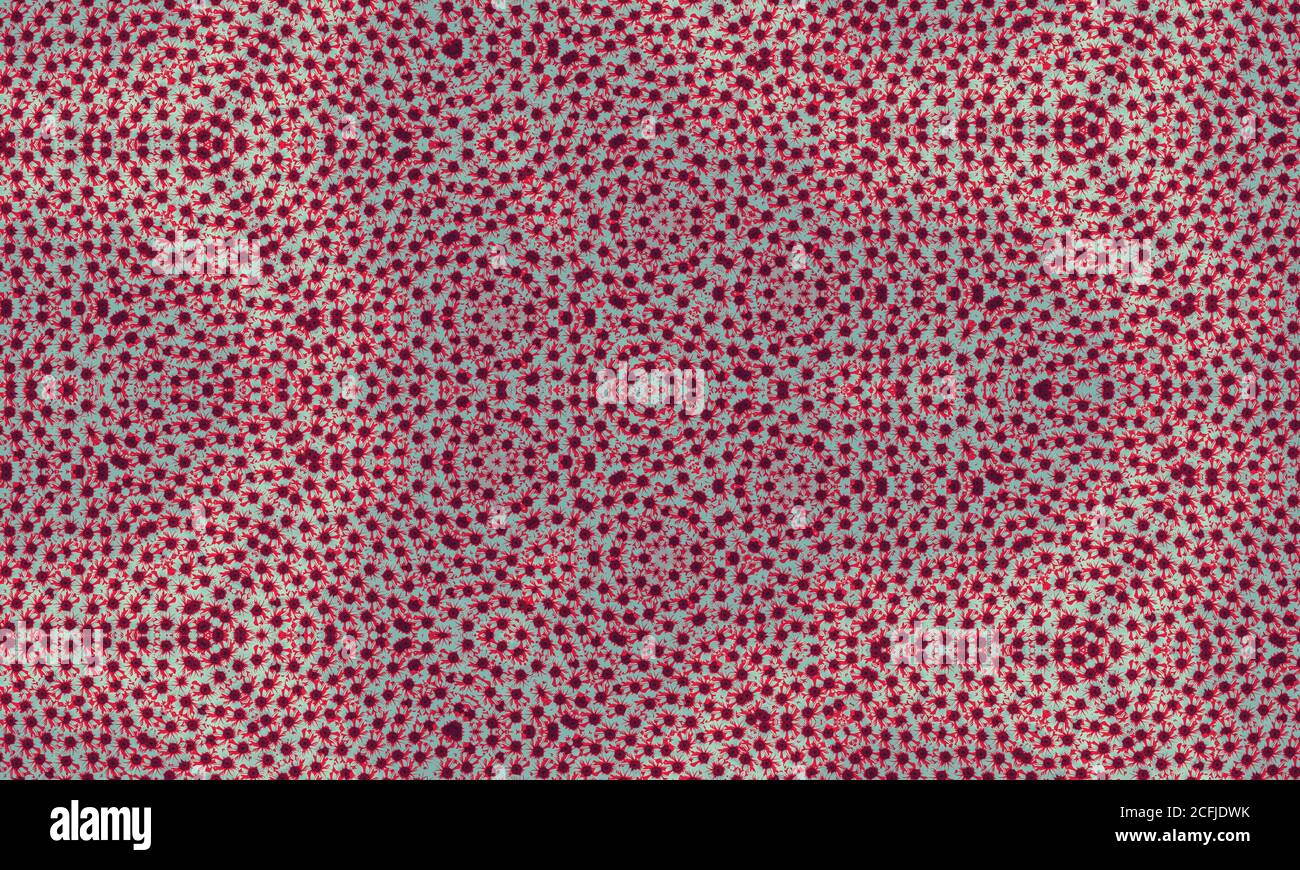 Illustration von kleinen roten Mustern auf einem einfachen Hintergrund wiederholt Stockfoto