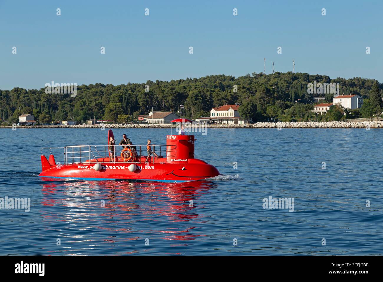 Semi-U-Boot, Rovinj, Istrien, Kroatien Stockfoto