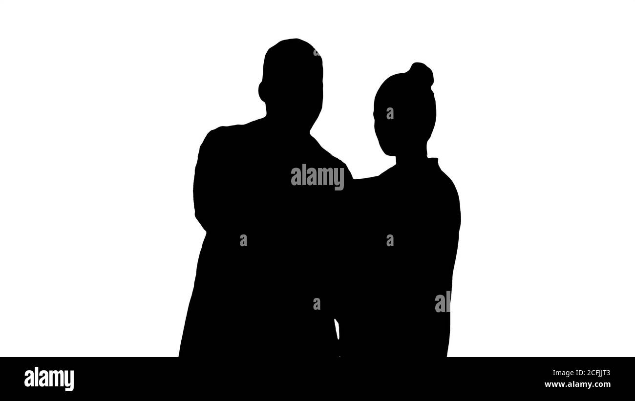 Silhouette Arzt zeigt den Brustkorb x-ray. Stockfoto