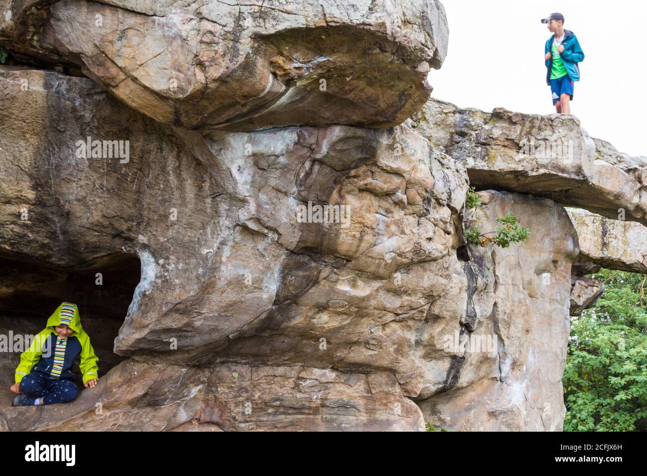 Das Meer der Felsen (Kotenger), ingoko (wiegender Felsen), Szentbekkalla, Kali-Medence, Balaton-Felvidek, Ungarn Stockfoto