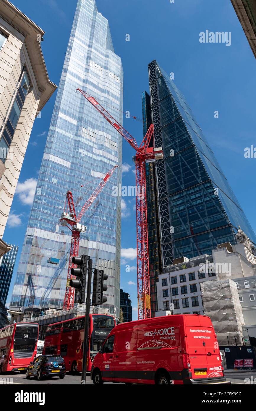 Der kürzlich fertiggestellte Wolkenkratzer in der City of London, Finanzdistrikt, befindet sich auf 22 bishopsgate, auch bekannt als 22. Stockfoto