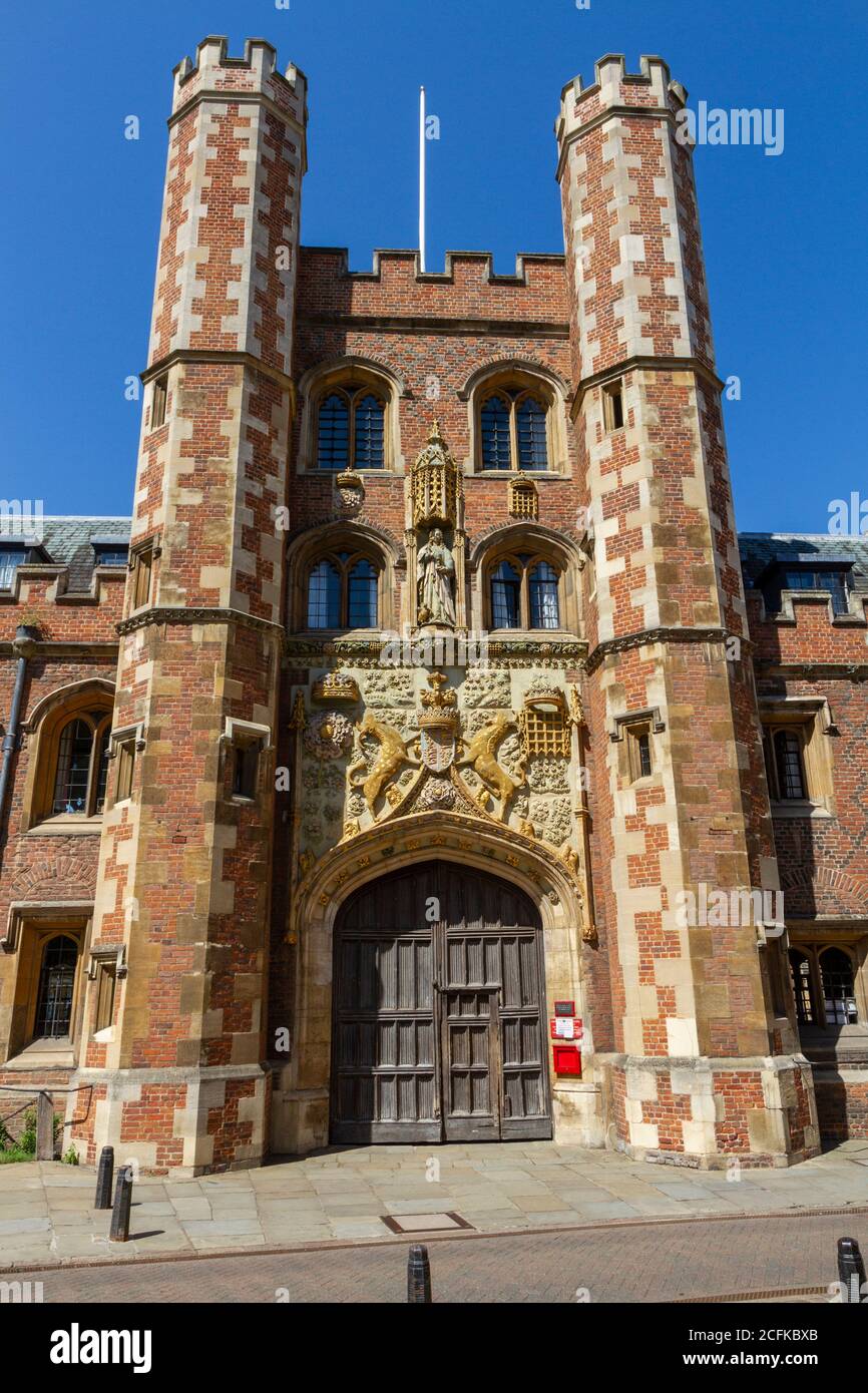 The Great Gate, St John's College, University of Cambridge, Cambridge, Cambridgeshire, Großbritannien. Stockfoto