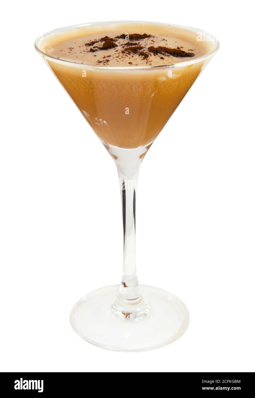 Alkoholischer Schokoladencocktail im Glas Stockfoto