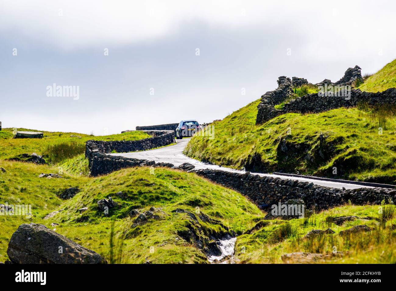 Die Kirkstone Pass Road im englischen Lake District, Großbritannien Stockfoto