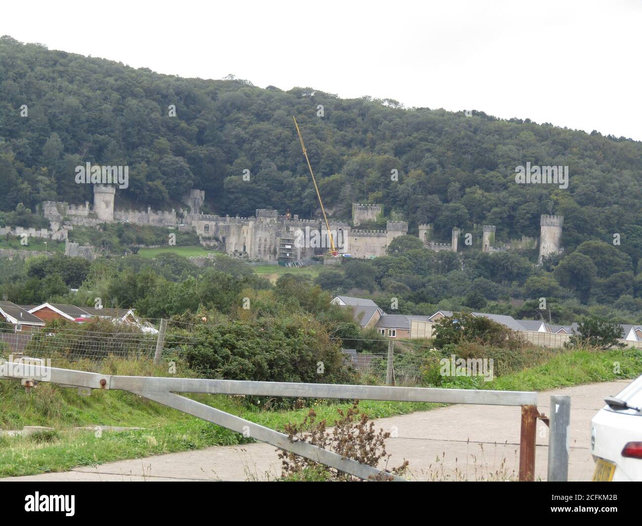 Gwrych Castle wird vorbereitet für ich bin eine Berühmtheit Filmkredit Ian Fairbrother/Alamy Stockfotos Stockfoto