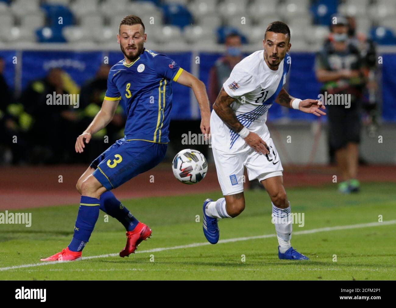 Fußball - UEFA Nations League - Liga C - Gruppe 3 - Kosovo gegen  Griechenland - Stadiumi Fadil Vokrri, Pristina, Kosovo -