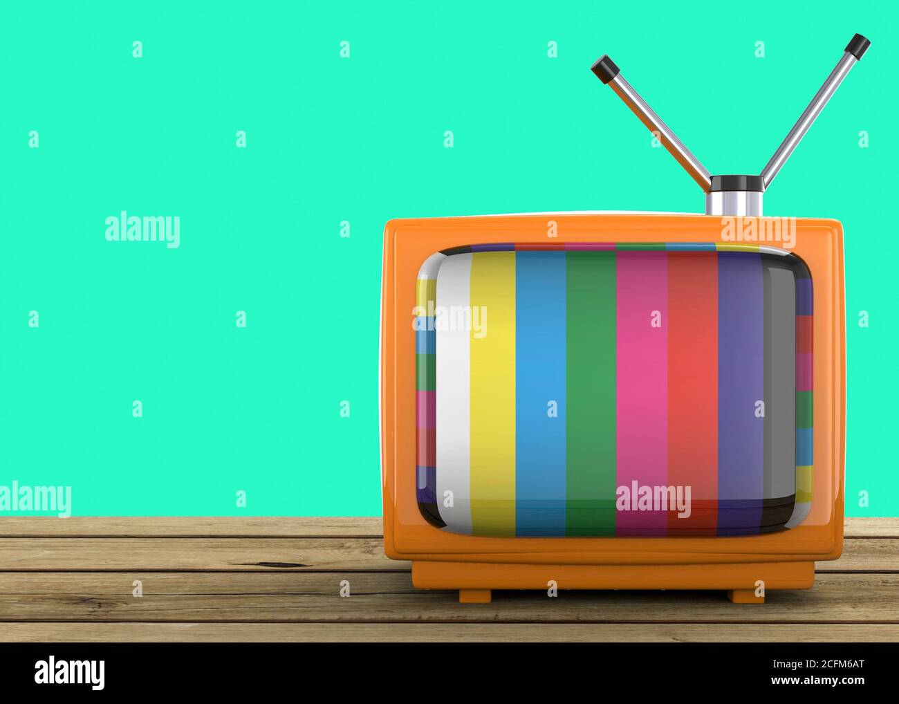 Alt Retrò TV - 3D Stockfoto