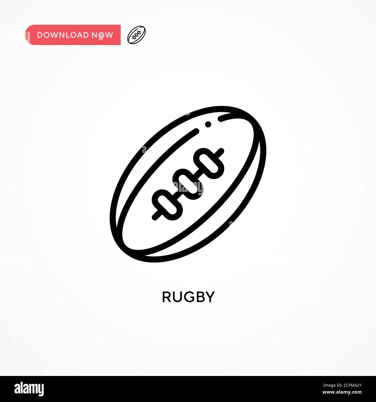 Rugby-Vektor-Symbol. Moderne, einfache flache Vektor-Illustration für Website oder mobile App Stock Vektor