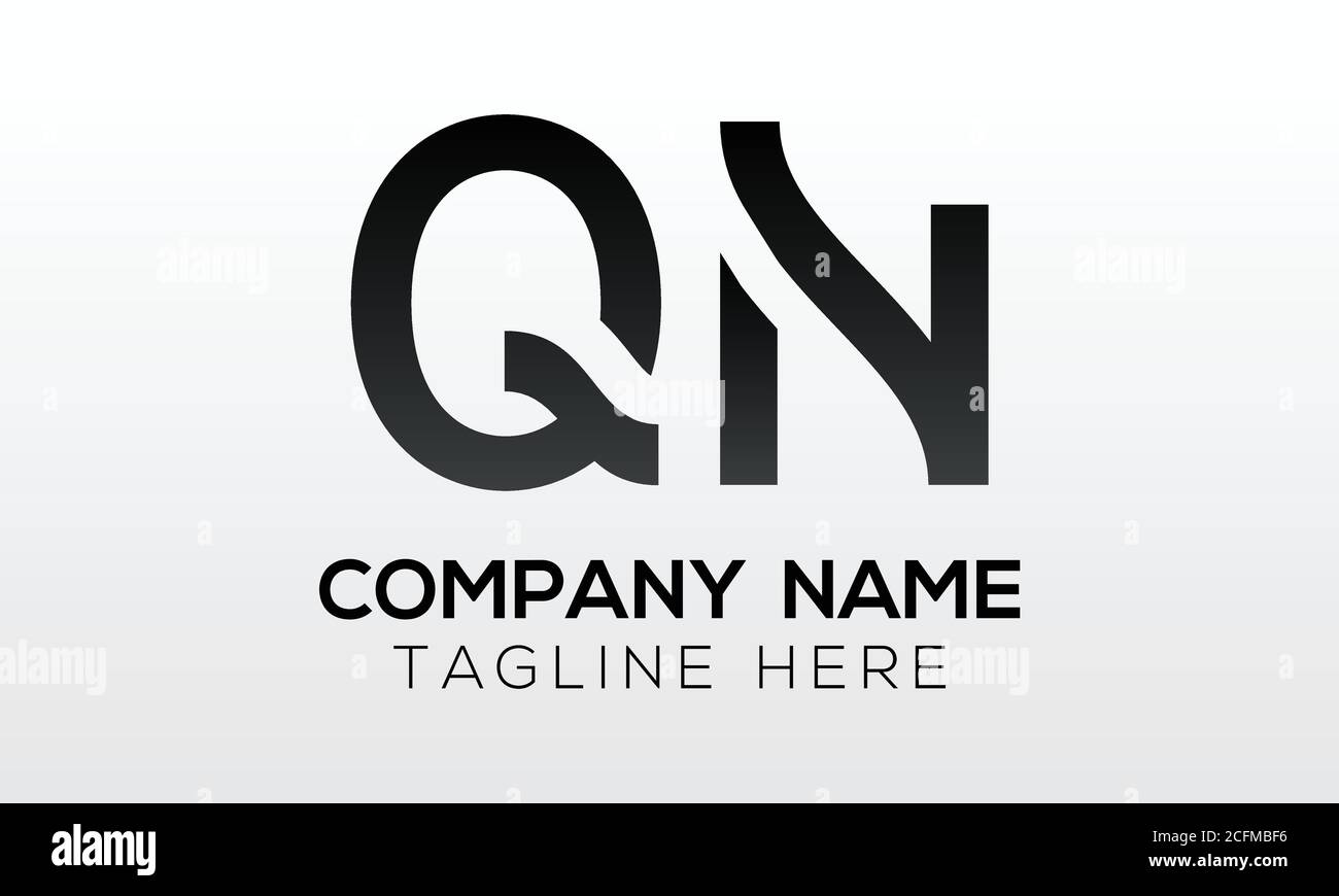 Initial Letter QN Logo Design mit modernen Business Typografie Vektor-Vorlage. Kreatives, isoliertes QN-Logo mit Buchstaben Stock Vektor