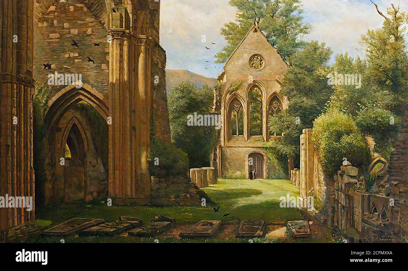 Wimpenny George Henry - Llanthony Abbey - British School - 19. Jahrhundert Stockfoto