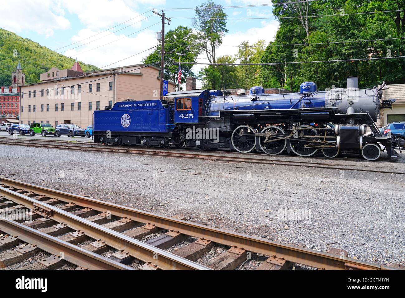 JIM THORPE, PA - 30. AUGUST 2020- Blick auf die historische Lehigh ...