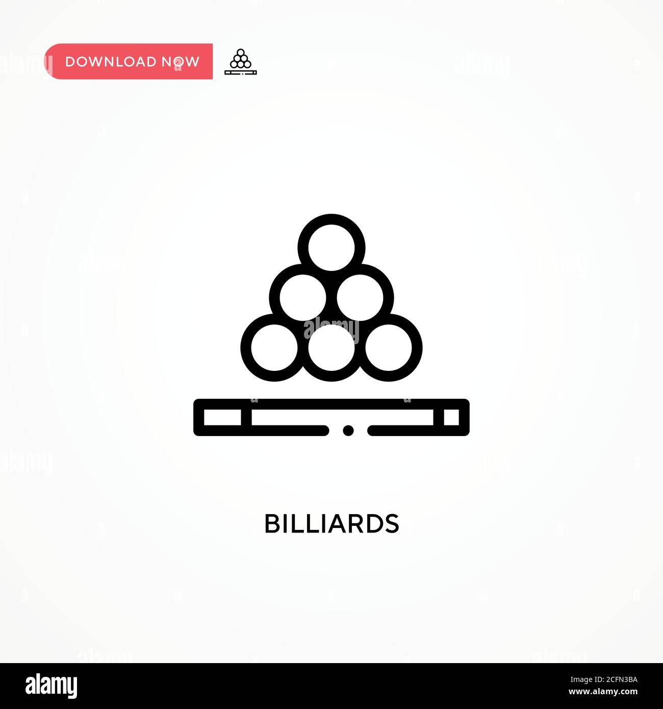 Symbol für Billard-Vektor. Moderne, einfache flache Vektor-Illustration für Website oder mobile App Stock Vektor