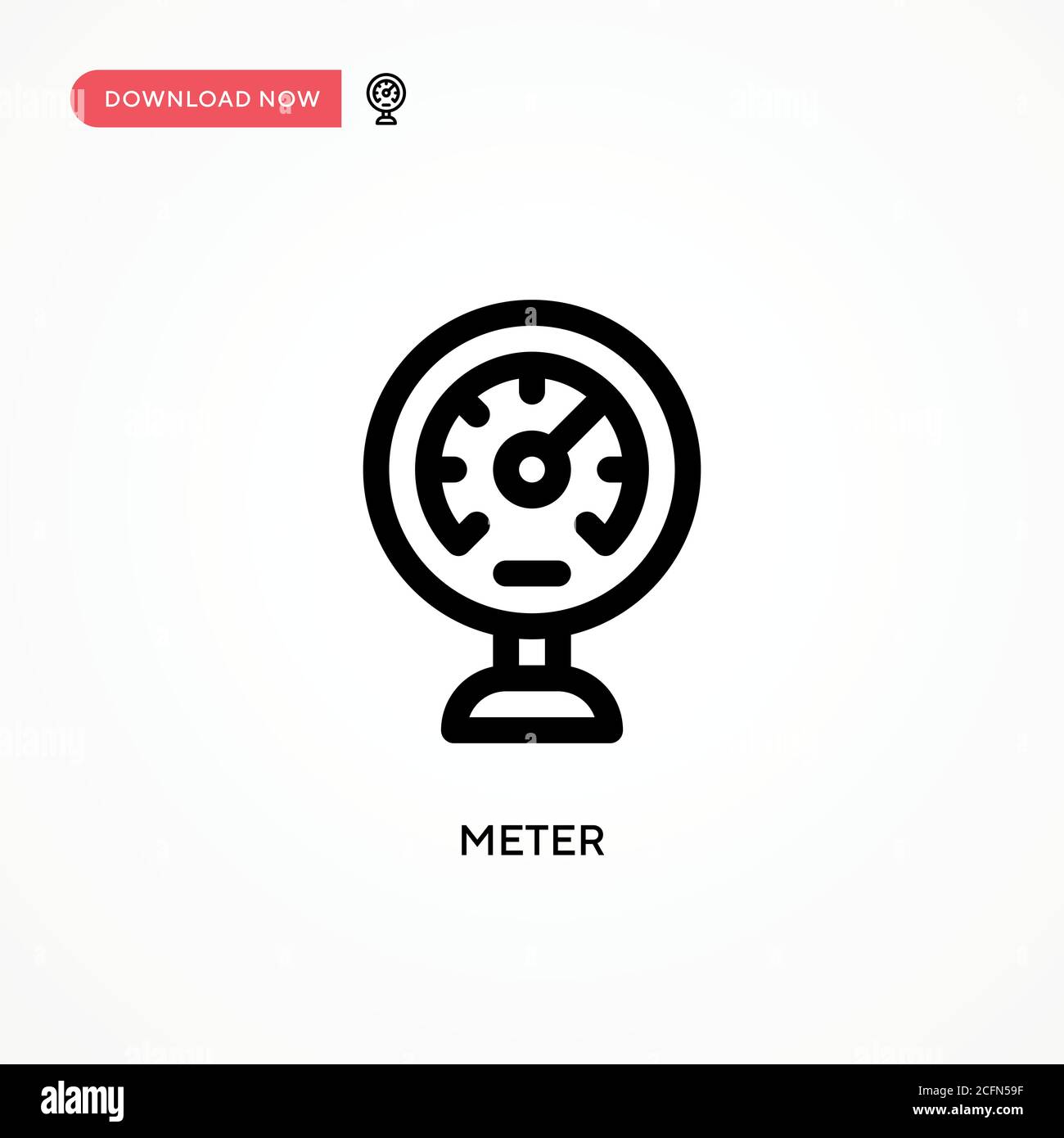 Symbol für den Vektor des Messgeräts. Moderne, einfache flache Vektor-Illustration für Website oder mobile App Stock Vektor