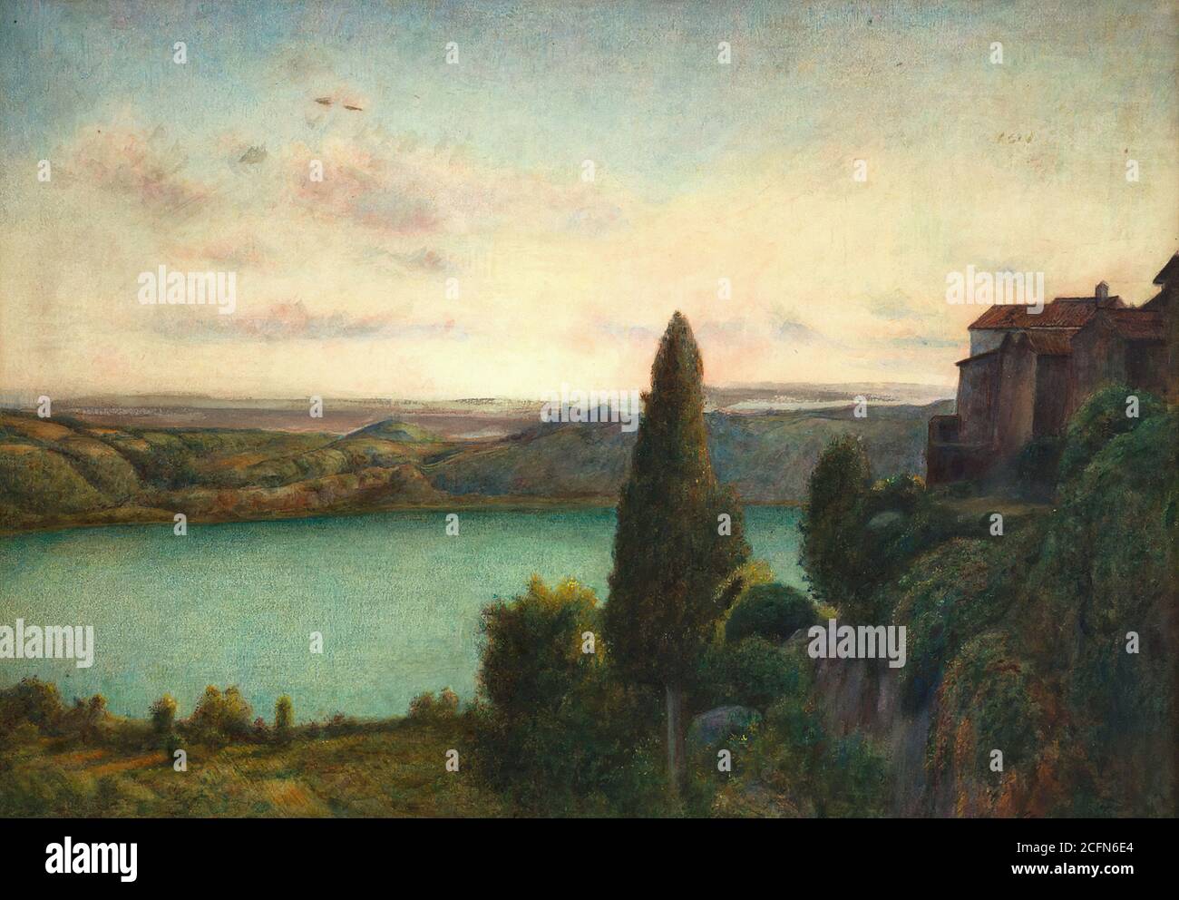 Stillman Marie Spartali - der See von Nemi - Britisch Schule - 19. Jahrhundert Stockfoto