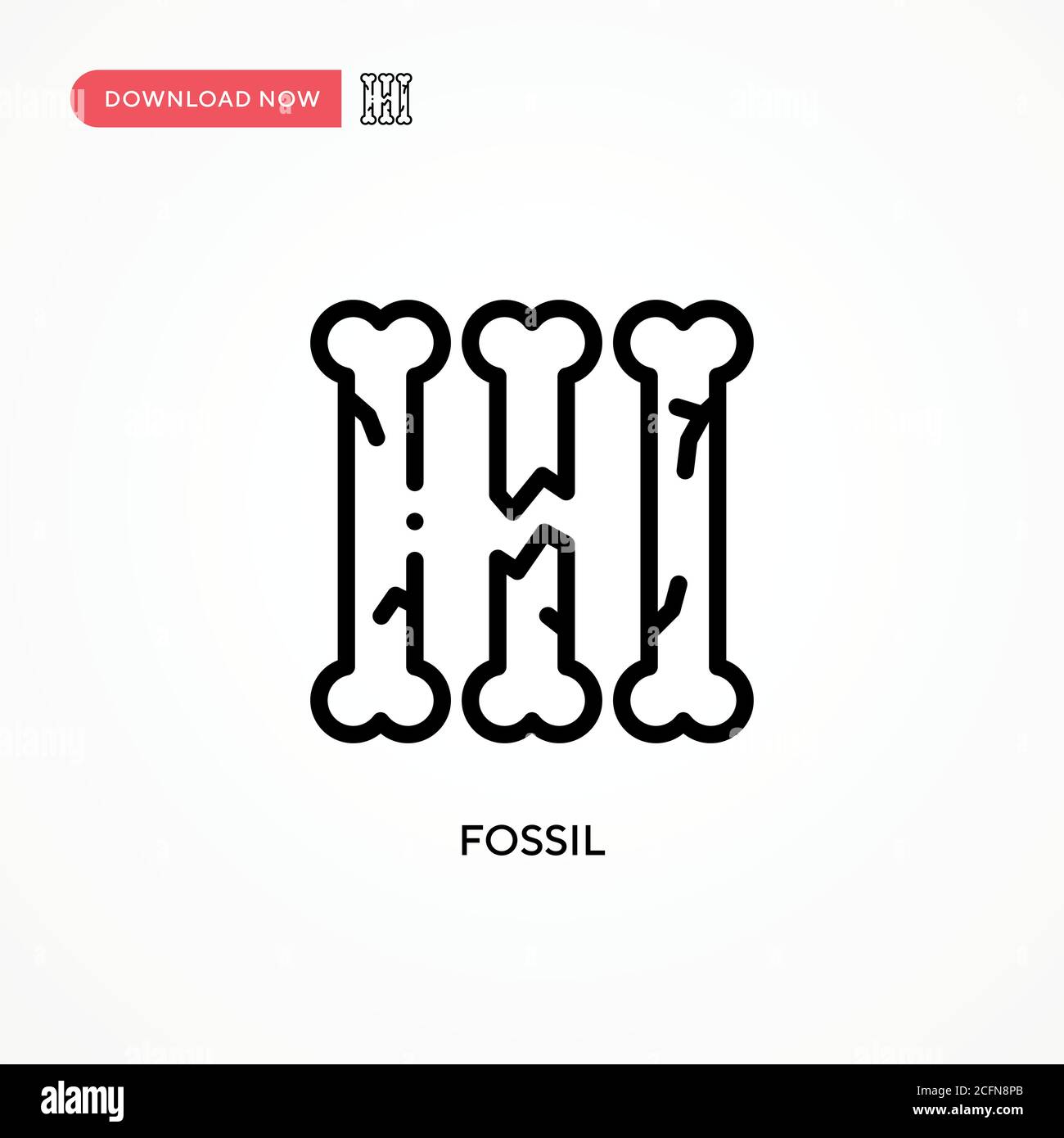 Fossiles Vektorsymbol. Moderne, einfache flache Vektor-Illustration für Website oder mobile App Stock Vektor