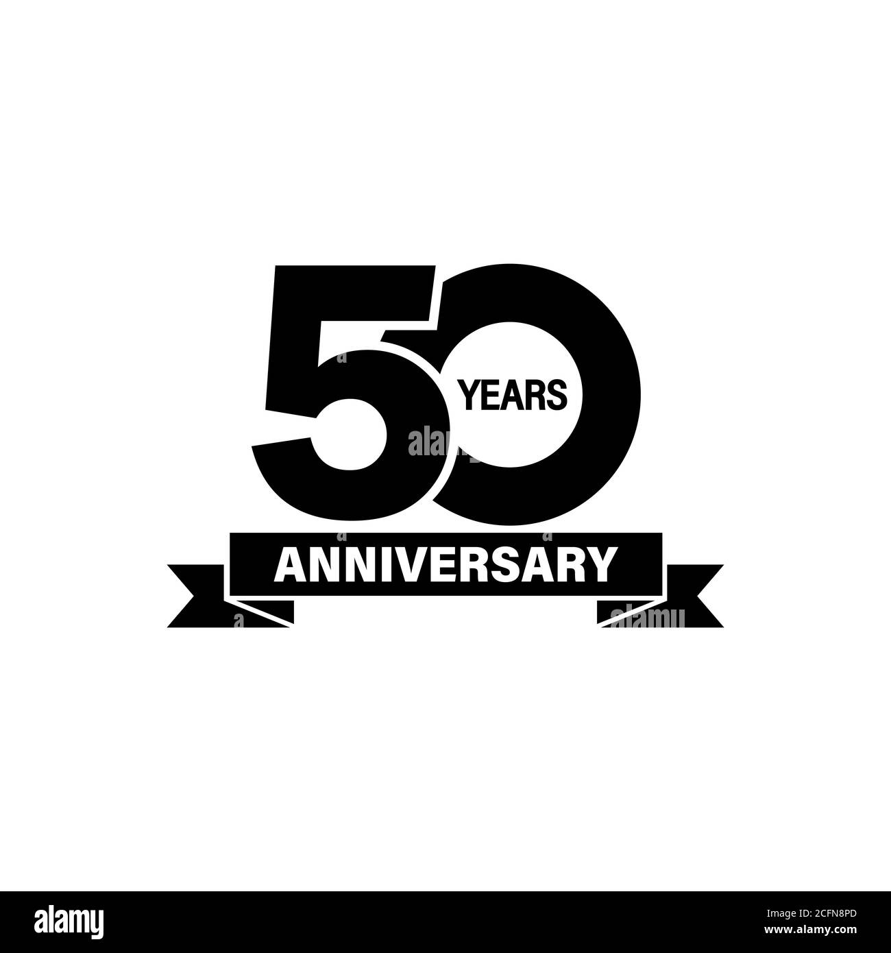 Banner zum 50-jährigen Jubiläum. Vektor auf isoliertem weißem Hintergrund. EPS 10 Stock Vektor