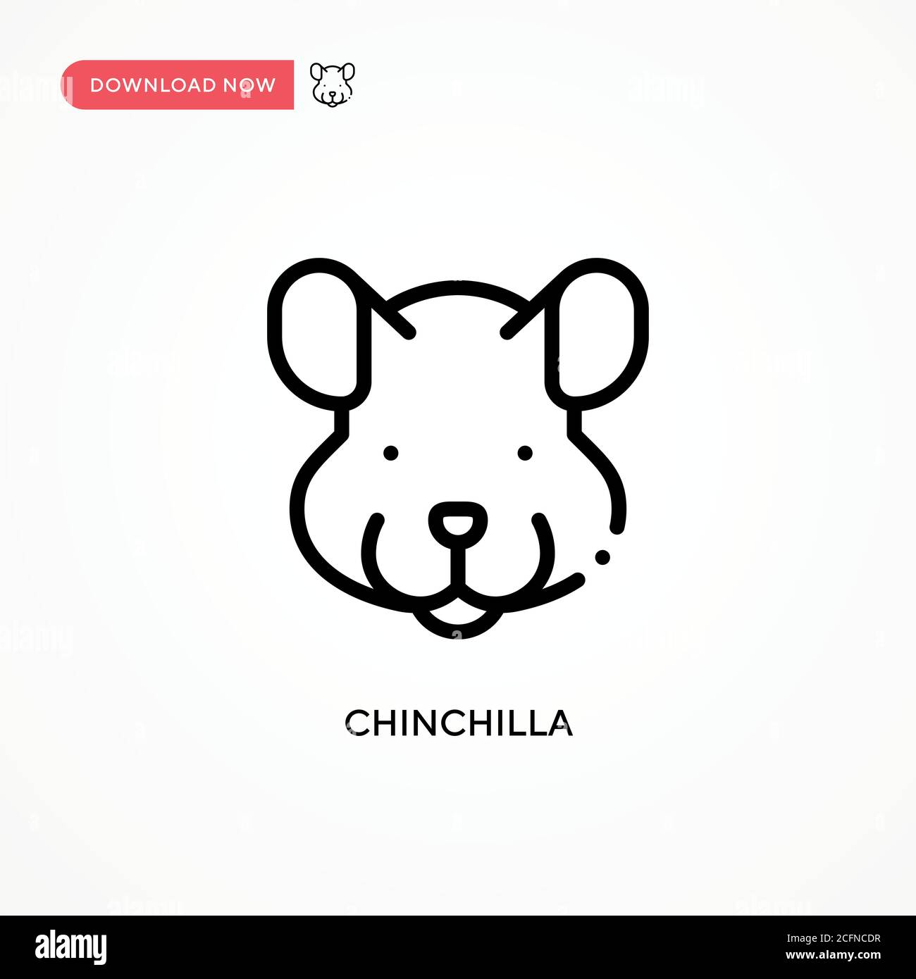 Chinchilla-Vektor-Symbol. Moderne, einfache flache Vektor-Illustration für Website oder mobile App Stock Vektor