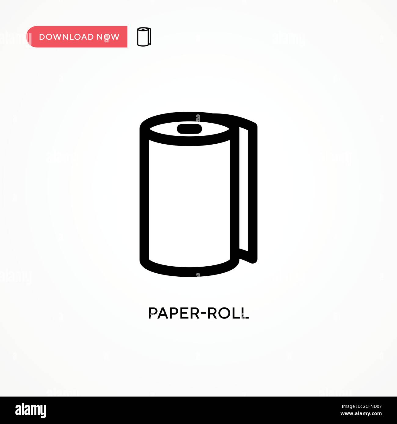 Vektorsymbol für Papierrollen. Moderne, einfache flache Vektor-Illustration für Website oder mobile App Stock Vektor