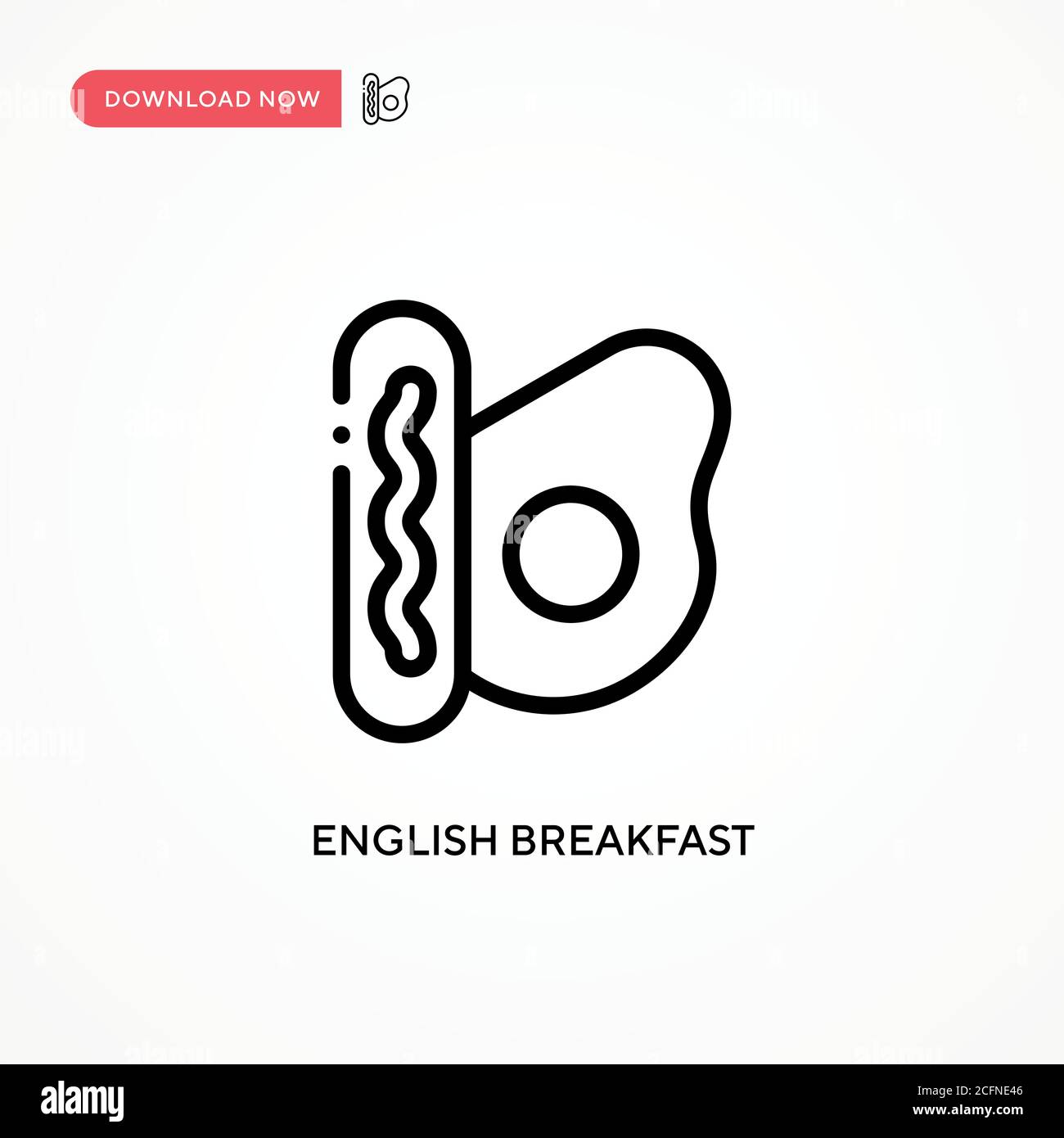 Englisches Frühstück Vektorsymbol. Moderne, einfache flache Vektor-Illustration für Website oder mobile App Stock Vektor