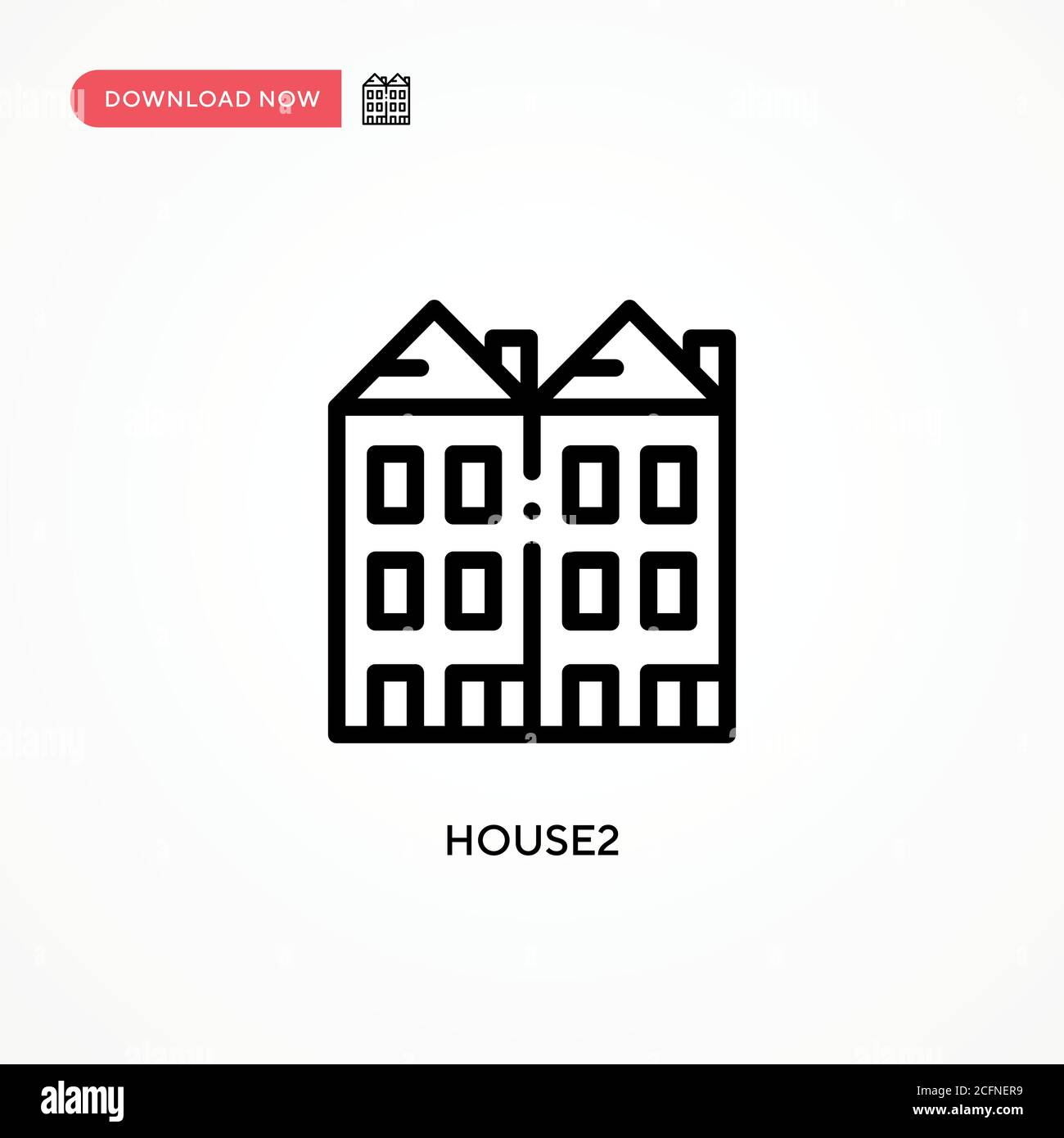 House2-Vektorsymbol. Moderne, einfache flache Vektor-Illustration für Website oder mobile App Stock Vektor