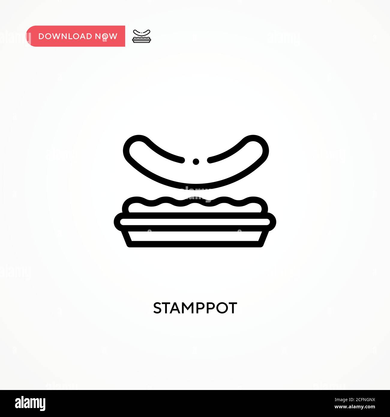 Stamppot-Vektor-Symbol. Moderne, einfache flache Vektor-Illustration für Website oder mobile App Stock Vektor