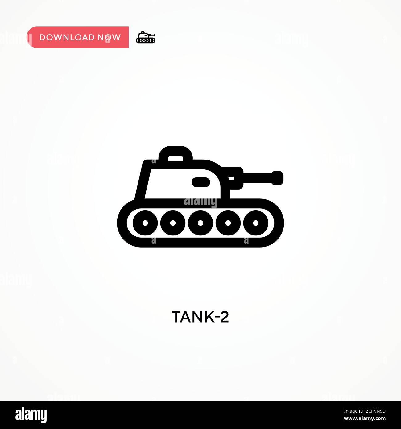 Vektorsymbol Tank-2. Moderne, einfache flache Vektor-Illustration für Website oder mobile App Stock Vektor