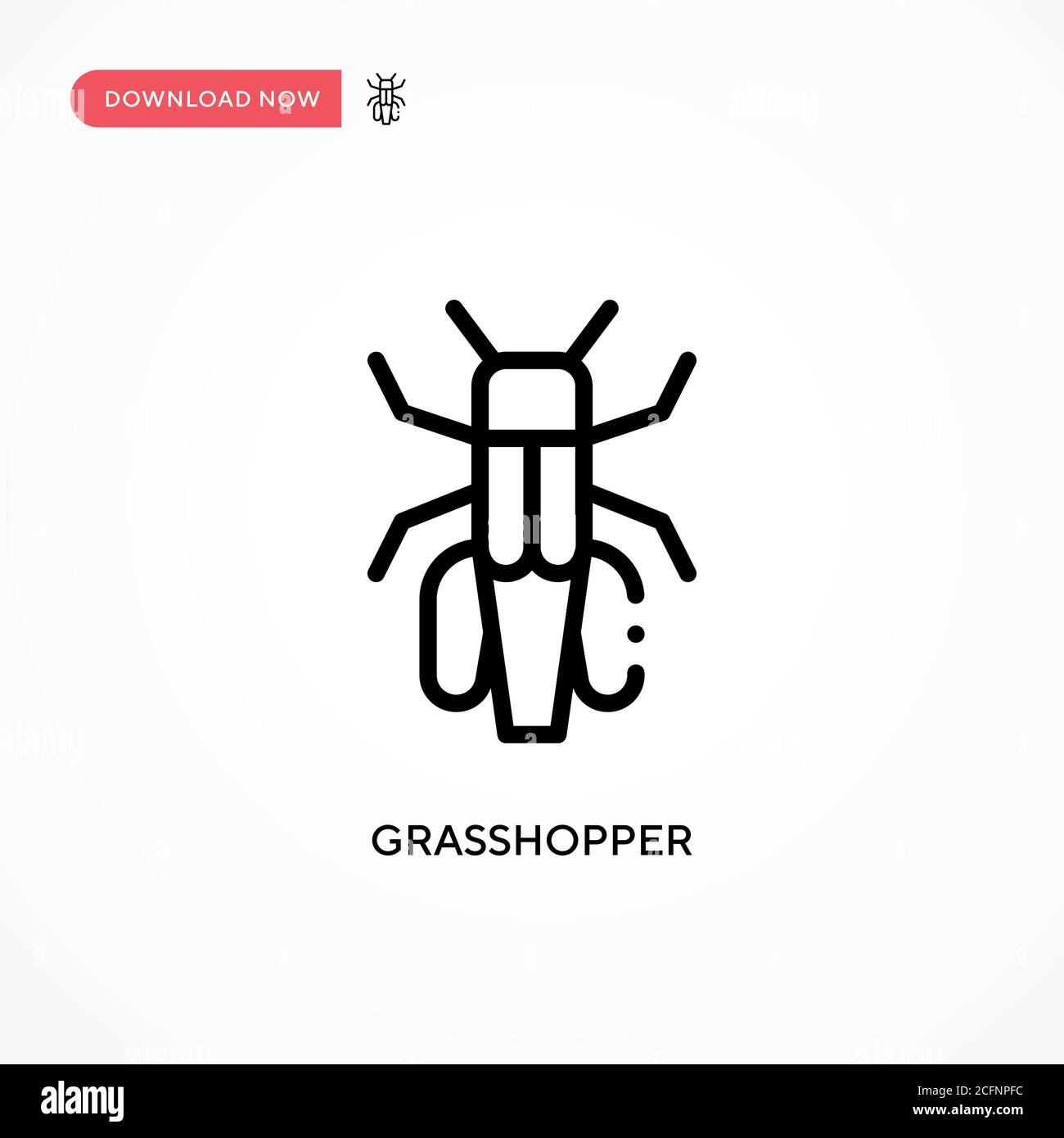 Grasshopper-Vektorsymbol. Moderne, einfache flache Vektor-Illustration für Website oder mobile App Stock Vektor