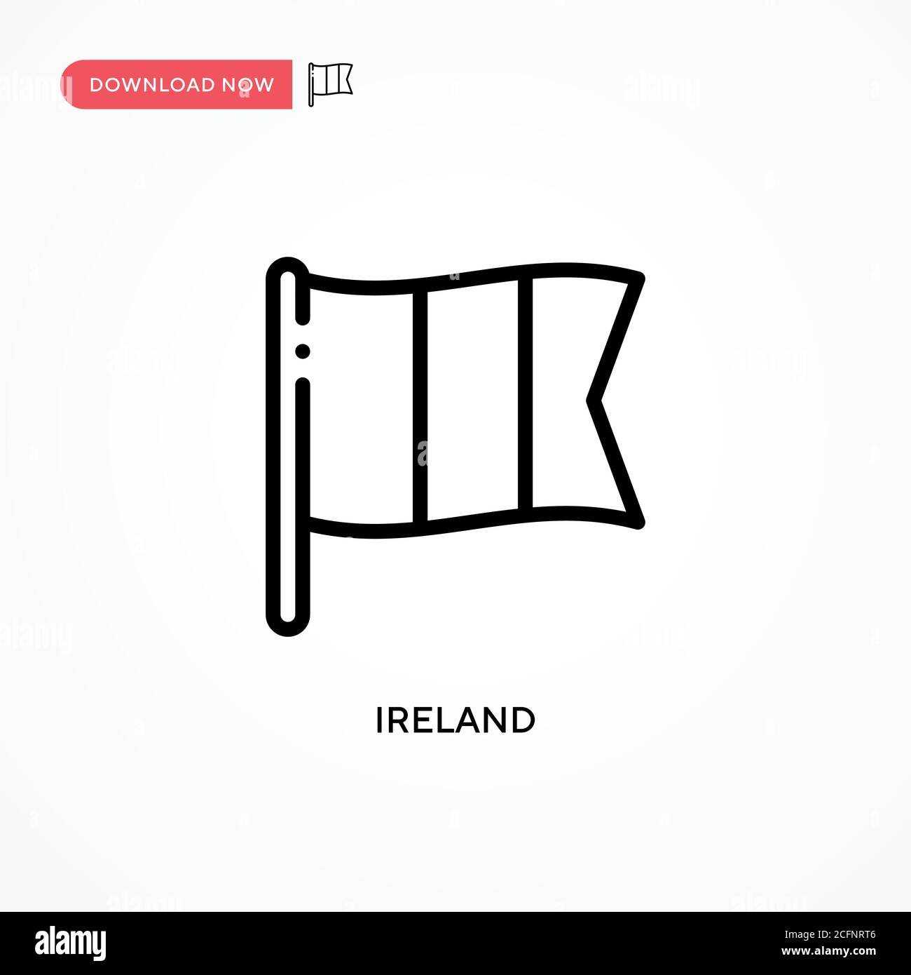 Vektorsymbol Irland. Moderne, einfache flache Vektor-Illustration für Website oder mobile App Stock Vektor