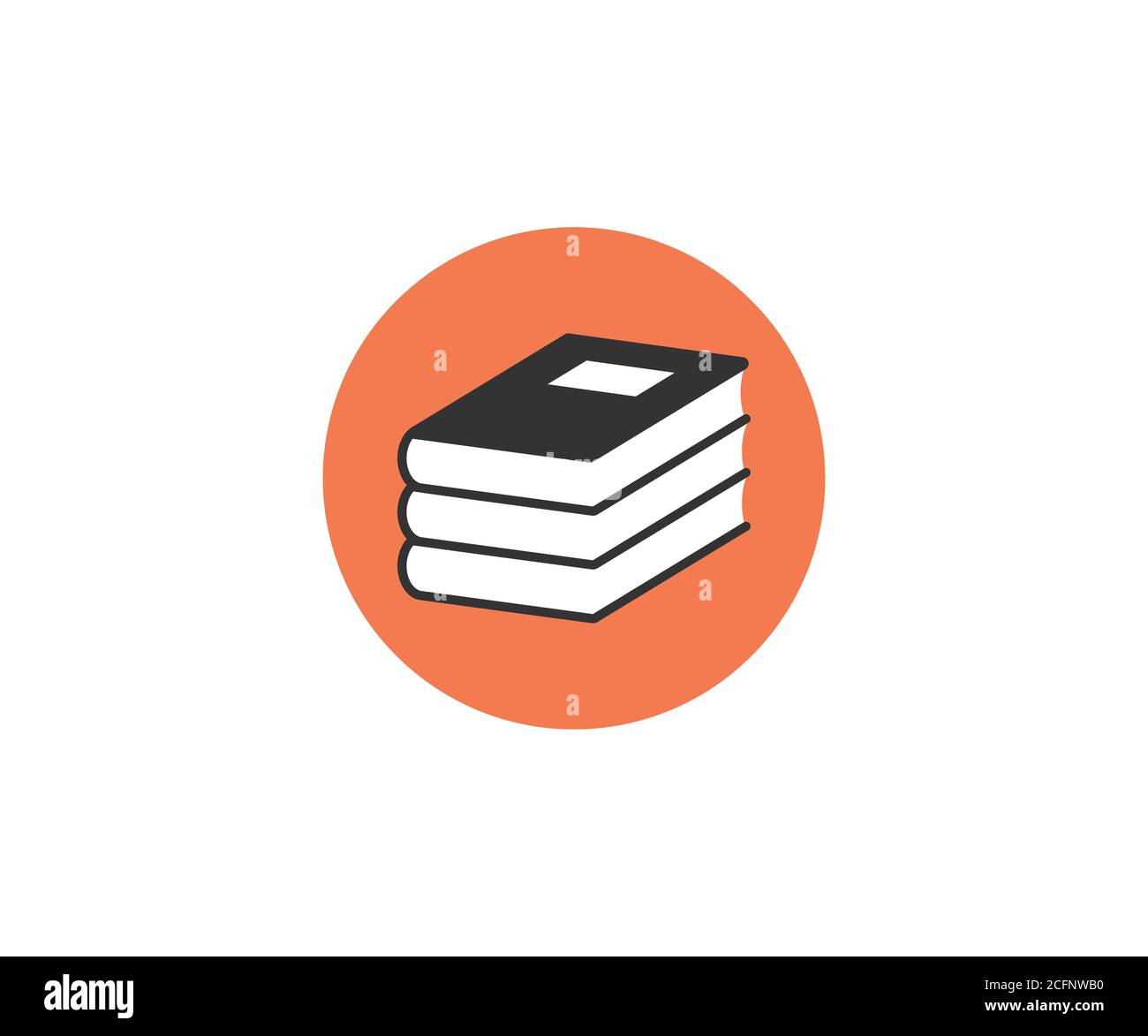 Bücher, Bildung, Bibliothek, Lesesymbol. Vektorgrafik. Stock Vektor