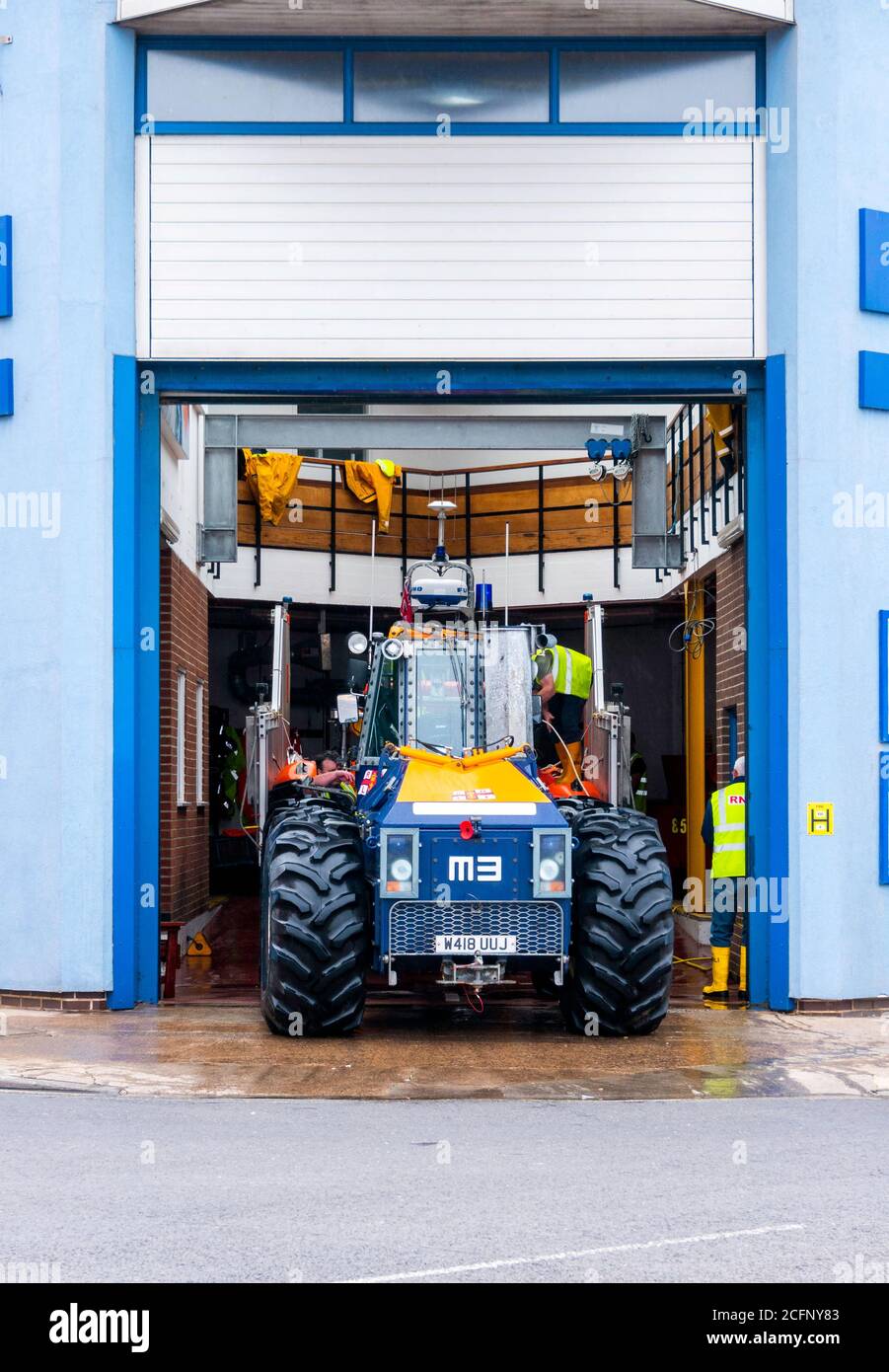 RNLI Rettungsboot Station, Redcar, Cleveland, North Yorkshire, England Großbritannien Stockfoto