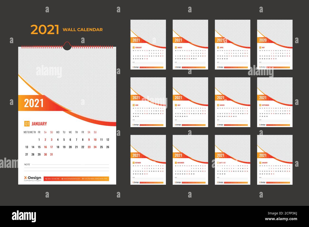 Wandkalender 2021 Vorlage Kalender 2021 Stock Vektorgrafik Alamy layout vorlagen kalender 2021