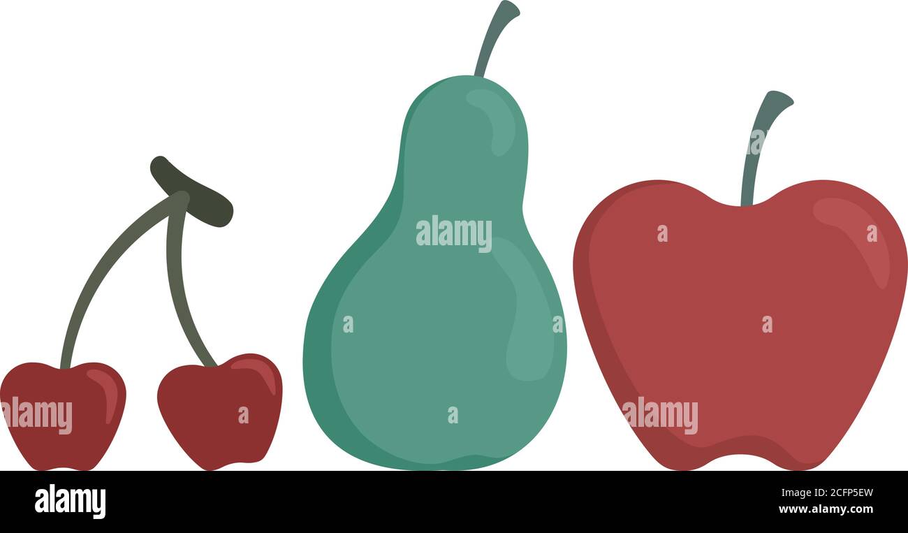 Retro-Stil Illustration von einigen Früchten. Stock Vektor