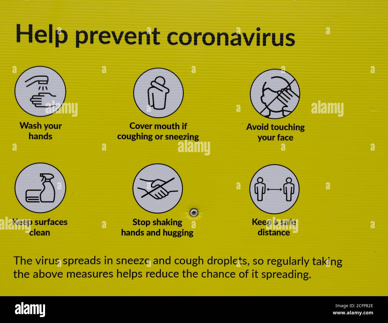Helfen Sie Coronavirus Zu Verhindern Stockfoto