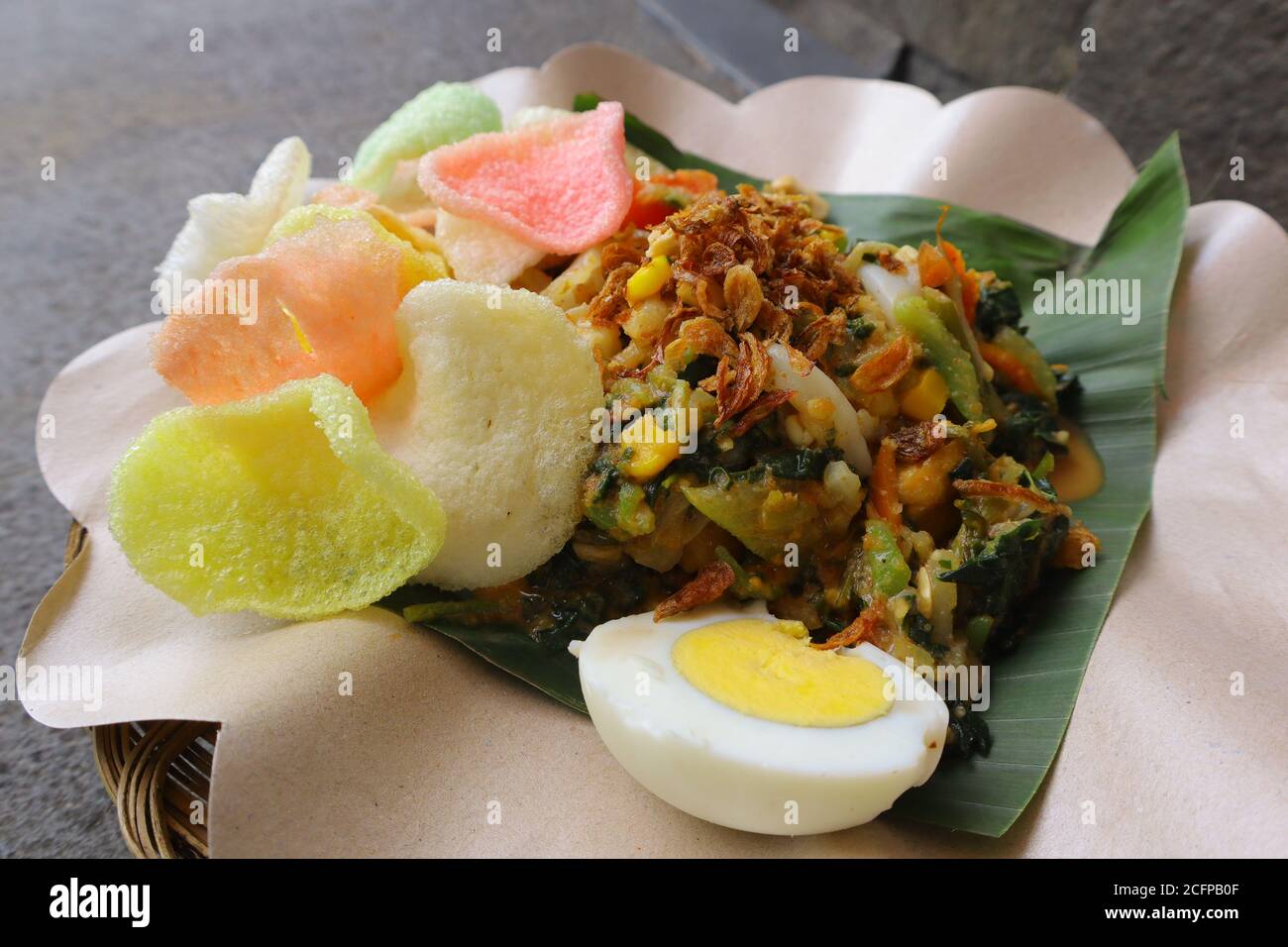 Gado Gado, indonesisches Gericht im Restaurantstil Stockfoto