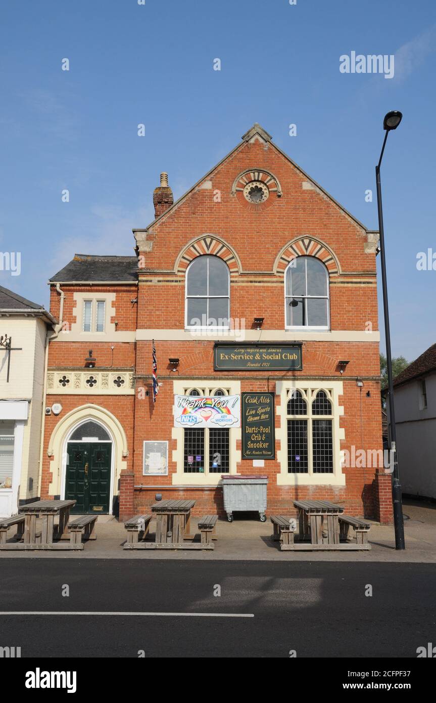 Ex-Service & Social Club, Long Melford, Suffolk Stockfoto