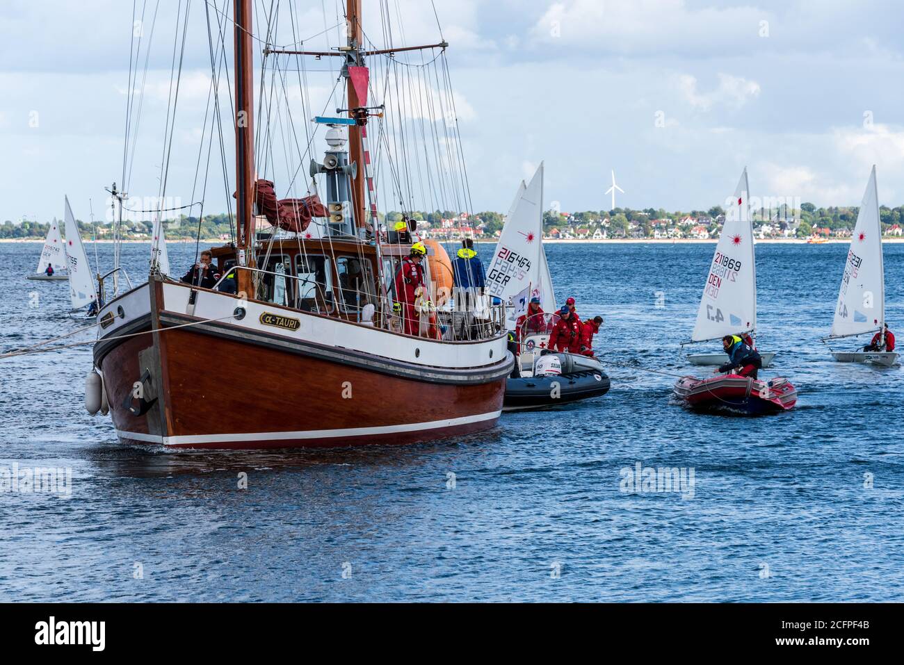 Kiel-Schilksee, die diesjährige Kieler Woche ist wegen der Corona-Pandemie eine besondere Herausforderung für den Veranstalter die Stadt Kiel. Schwerp Stockfoto