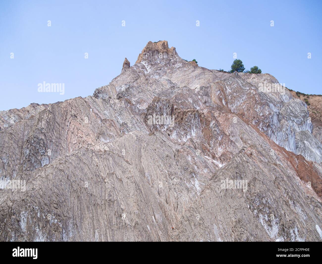 Salt Mountain in Cardona, Spanien, Nahaufnahme Stockfoto