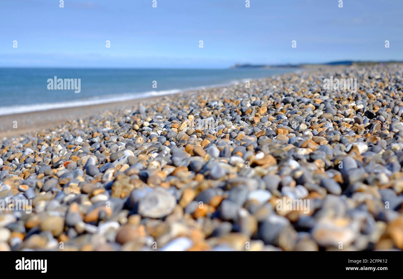 cley-next-the-Sea Kiesstrand, Nord norfolk, england Stockfoto