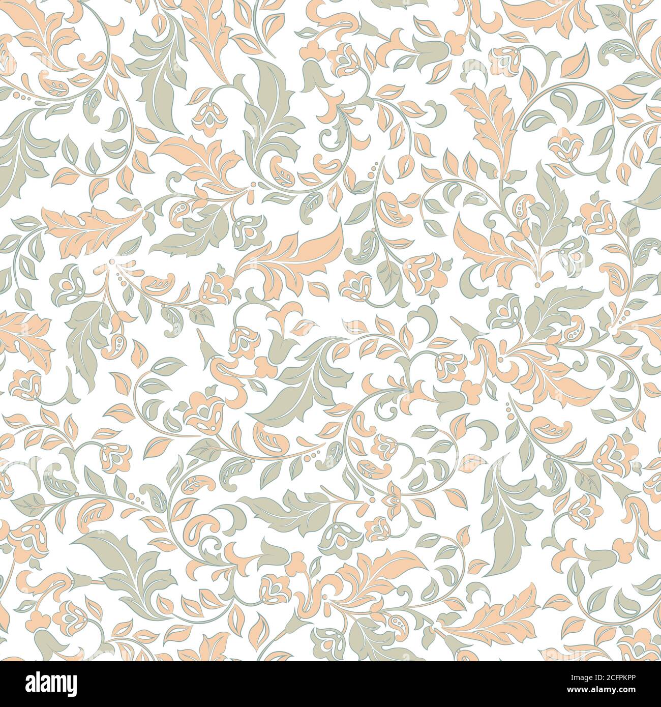 Vintage Blumen nahtloses Muster. Blumenvektor Hintergrund Stock Vektor