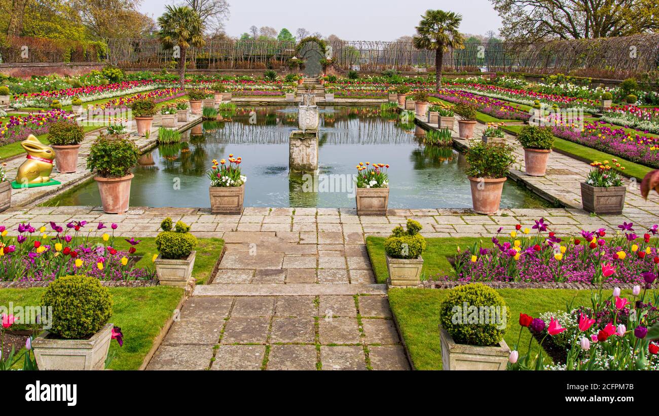 The Sunken Garden im Kensington Palace London, Großbritannien Stockfoto