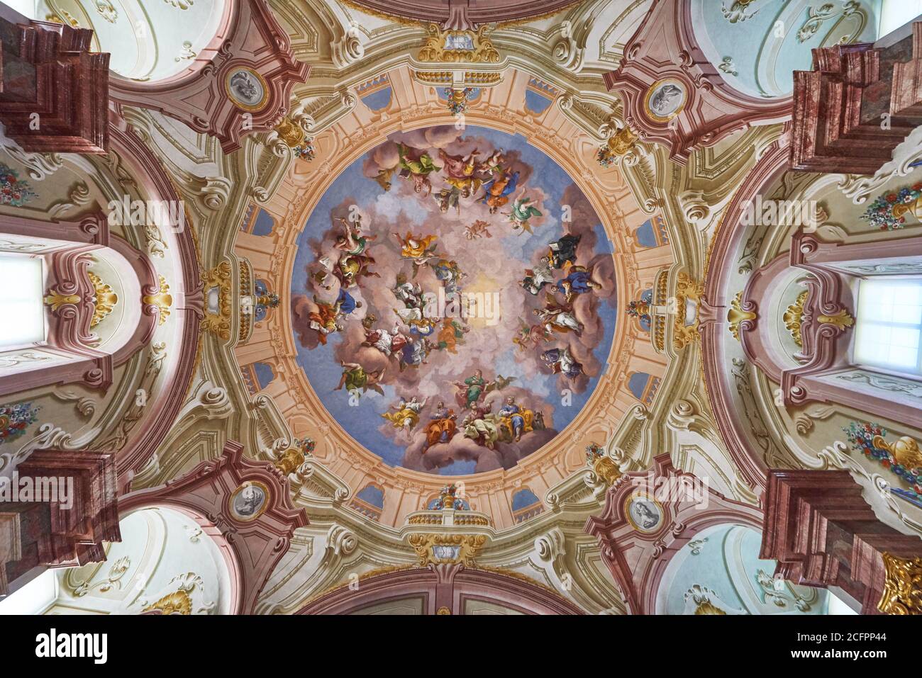 Absolut beeindruckend - die weltgrößte Klosterbibliothek - in Admont Abtei, Aistria Stockfoto