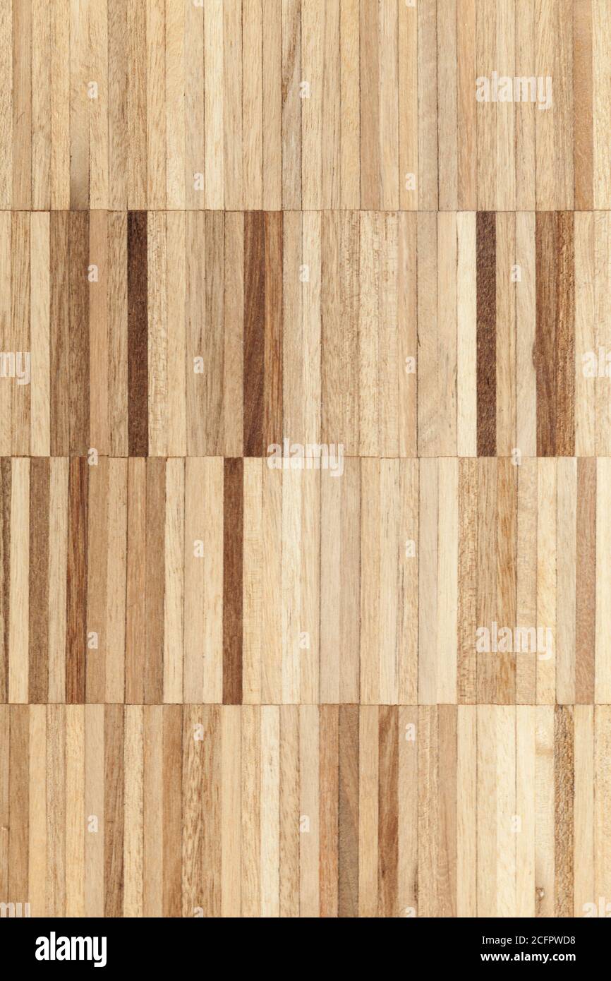 Parkett aus Eichenholz-Dielen, Draufsicht, vertikale Hintergrund-Foto-Textur Stockfoto