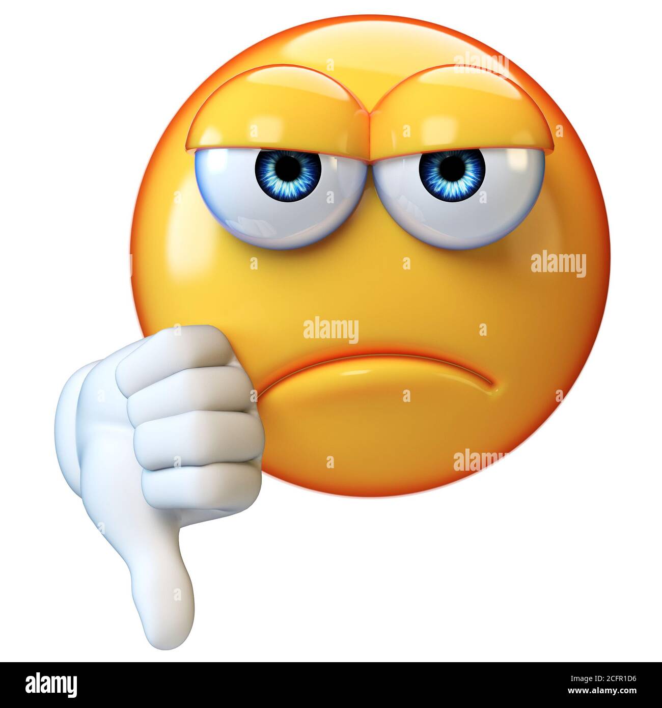 Daumen Nach Unten Emoji Isoliert Auf Weissem Hintergrund Emoticon Geben Abneigungen 3d Rendering Stockfotografie Alamy