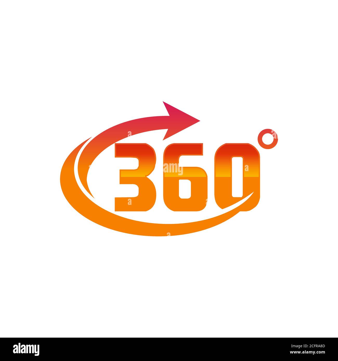 360 Grad Ansicht vektor Symbol auf weißem Hintergrund Stock Vektor