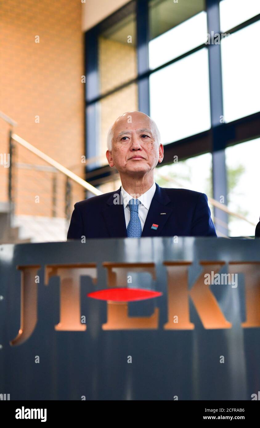 Irigny (Zentralfrankreich): Tetsuo Agata, President und Representative Director bei JTEKT Corp. In Lyon Stockfoto