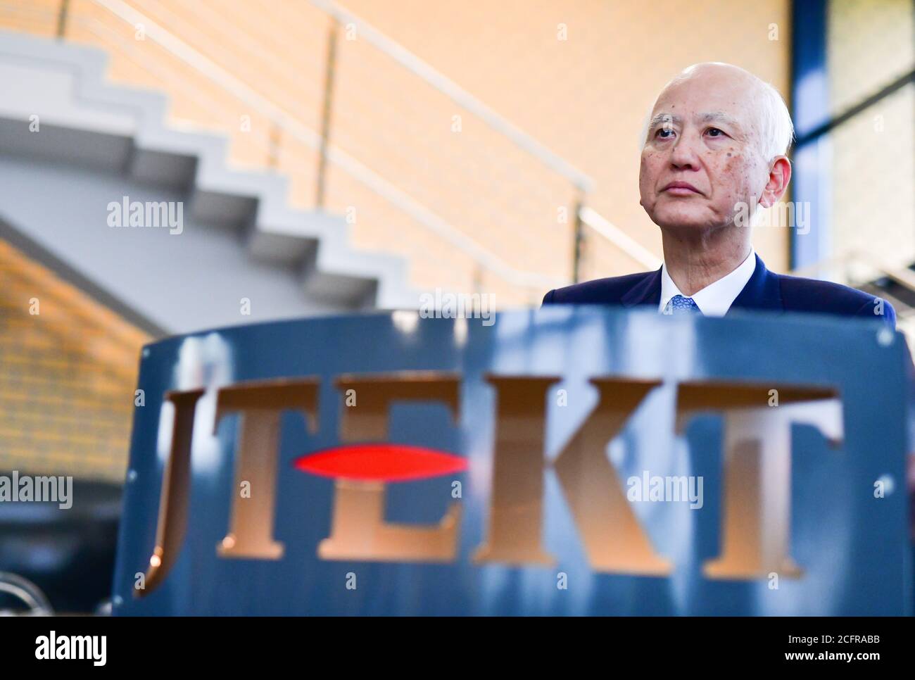 Irigny (Zentralfrankreich): Tetsuo Agata, President und Representative Director bei JTEKT Corp. In Lyon Stockfoto