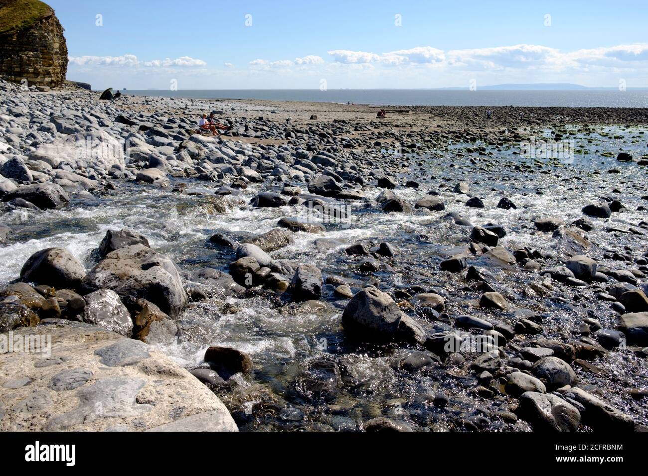 Der Strand von Llantwit Major an der Südküste von Glamorgan, Wales, Großbritannien. Stockfoto