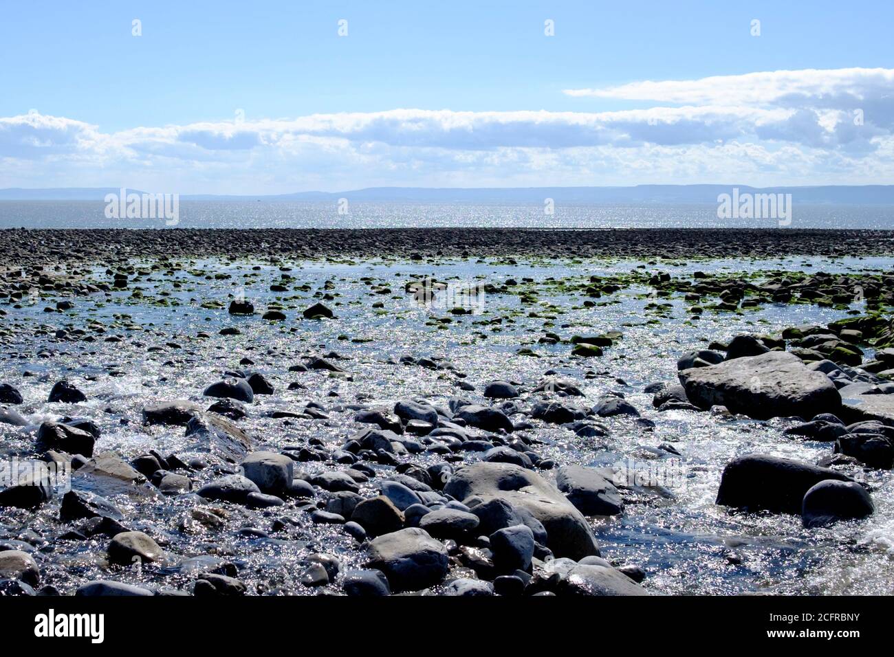 Der Strand von Llantwit Major an der Südküste von Glamorgan, Wales, Großbritannien. Stockfoto
