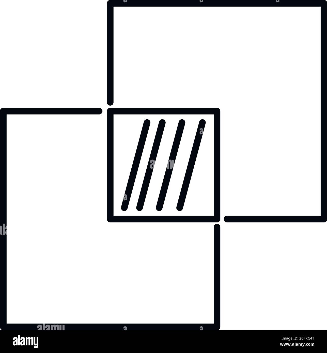 Symbol für Bodenfliesen. Kontur Bodenfliesen Vektor-Symbol für Web-Design isoliert auf weißem Hintergrund Stock Vektor